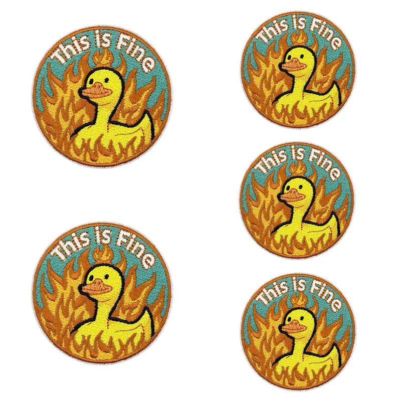 5 unids/lote de parches divertidos de animales para planchar para ropa DIY parche de Humor negro parches bordados en insignias de ropa en decoración de mochila - imagen 2