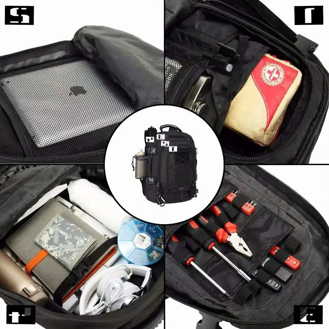 Mochila táctica MOLLE gran capacidad ripstop para caza y trekking - imagen 2