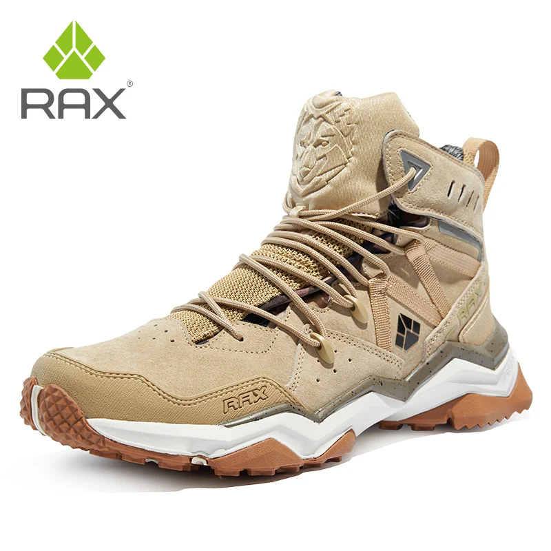 RAX Botas de senderismo al aire libre, zapatos de trekking para hombre, zapatillas tobilleras para caminar, zapatos de caza impermeables, botas tácticas de combate para el desierto - imagen 4