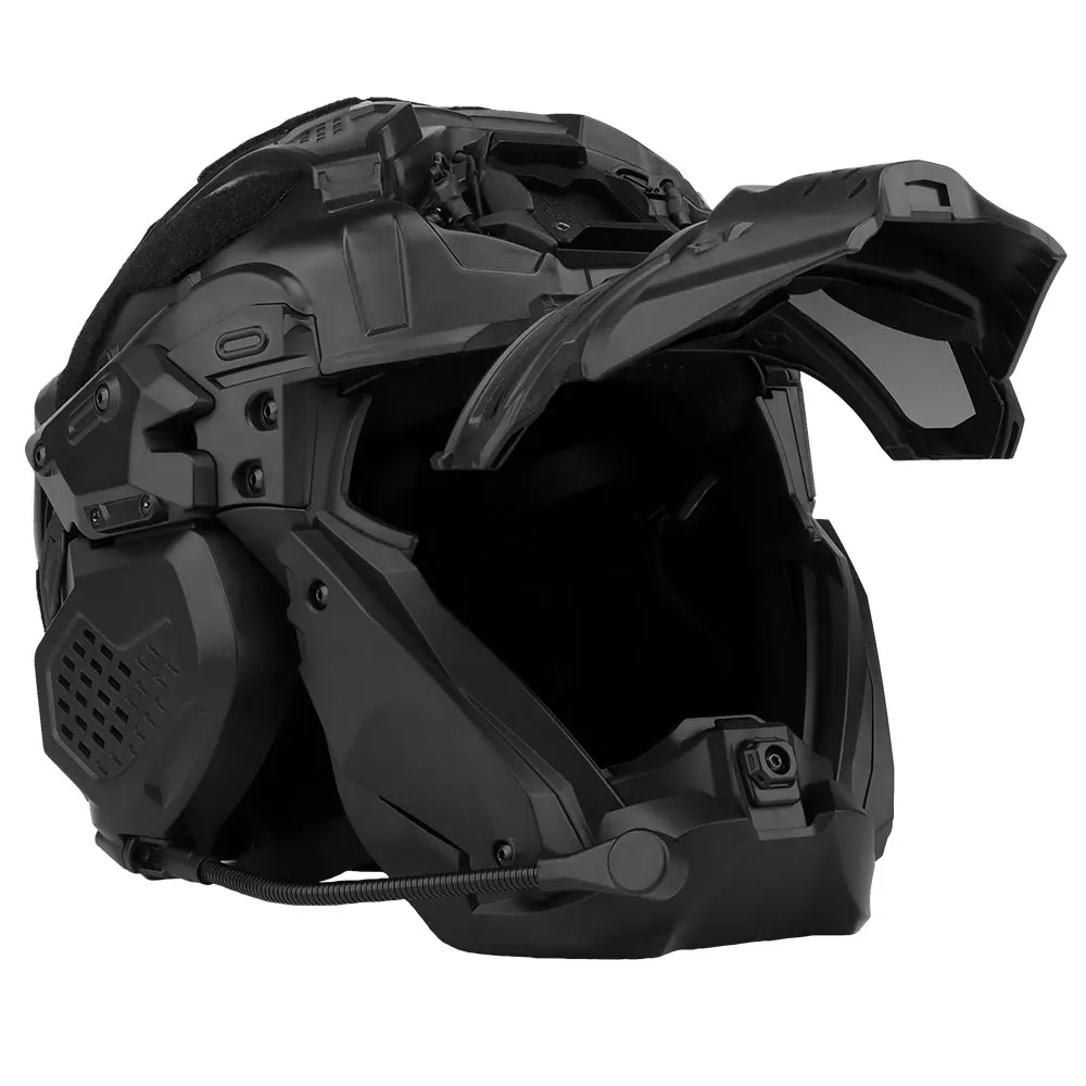 W casco de asalto II auriculares incorporados ventilador desempañante protección integrada caza al aire libre combate Airsoft casco Moto equipo de equitación - imagen 5