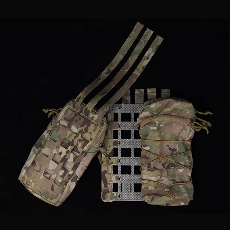 Portador de placa Airsoft, Panel trasero, Kit de cremallera MOLLE, chaleco de caza estilo FERRO FCPC V5, equipo de extensión de soporte ligero - imagen 5