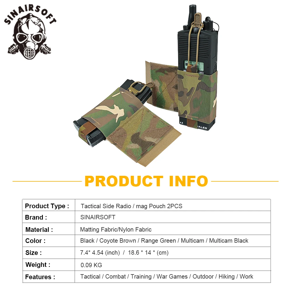 Bolsa táctica MOLLE elástica para revistas AR15 AK Airsoft caza Paintball Mags y Radio Gear soporte de cable de choque cierre de gancho y bucle - imagen 5