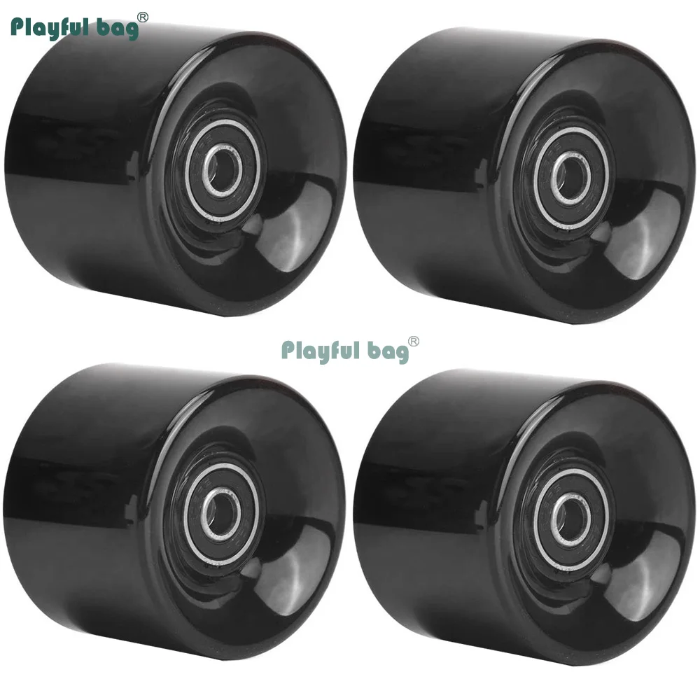 Ruedas de skate 78A 70x51 mm - Ruedas Longboard Cruiser PU con rodamientos y espaciadores de colores - Juego completo de 4 piezas AMB338 - imagen 3