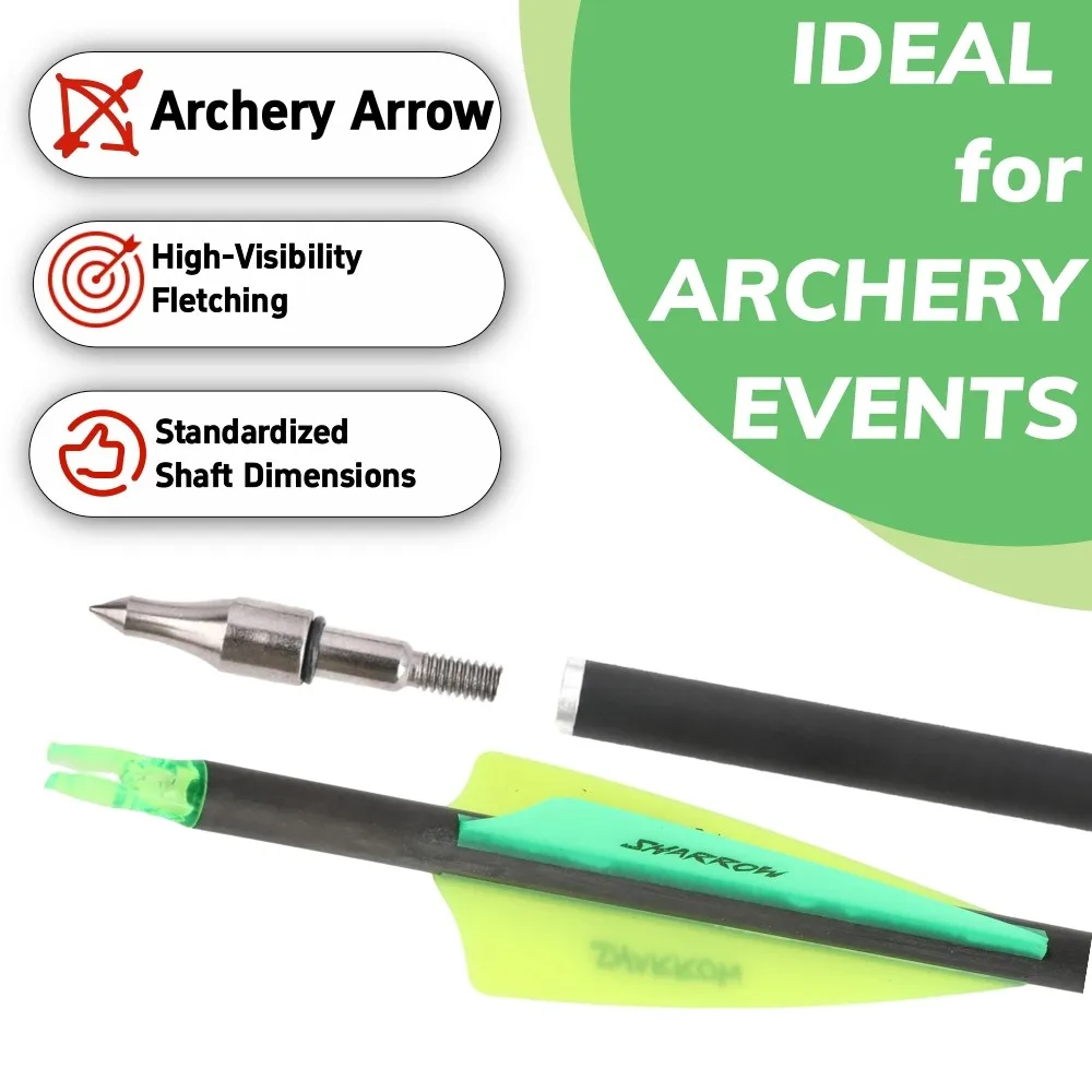 6/12X tiro con arco OD7.4MM flecha de carbono puro 3 "escudo paletas de goma arco caza tiro arco compuesto arco largo recurvo Tranditional - imagen 4