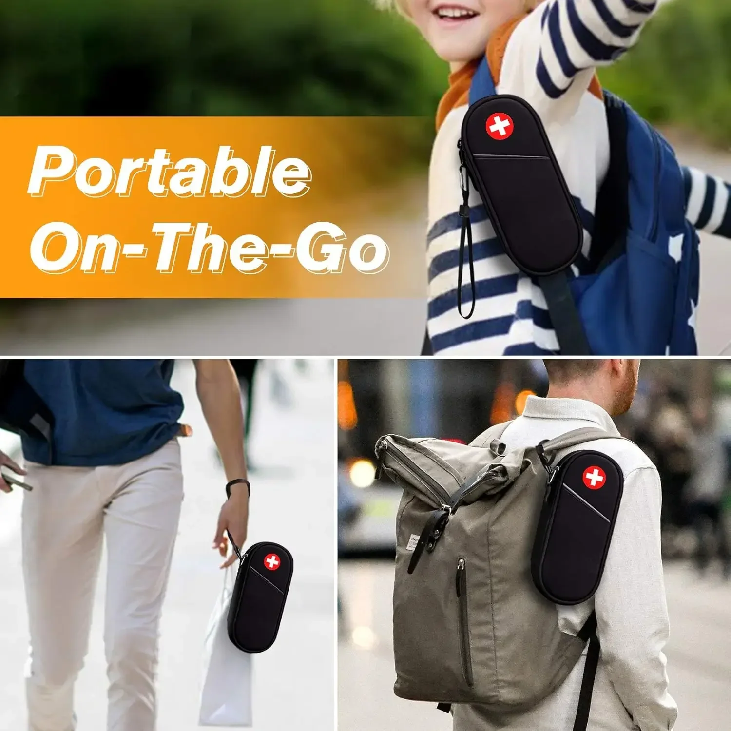 Bolsa organizadora de medicamentos de viaje para suministros médicos de emergencia, bolsa aislante EpiPens, Kit de supervivencia, equipo de acampada, 2 - imagen 5