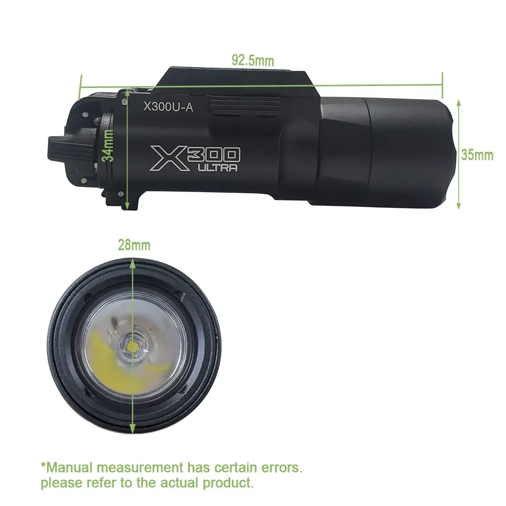 SOTAC GEAR-linterna de caza X300U, luz LED blanca, linterna táctica para exteriores, compatible con riel de 20mm - imagen 3