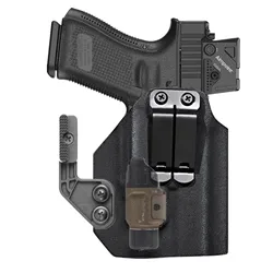 Kydex IWB TLR7 Funda de luz para Glock 17 19 45 Compatible con Streamlight TLR 7 7x hlx hl-x Linterna táctica de transporte interior