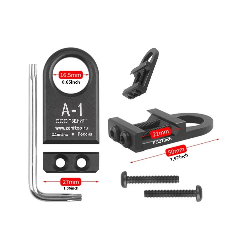 Base de montaje de eslinga CNC A-1 QD | 20mm Picatinny/Rails correas de separación rápida montaje de eslinga, eslingas para pistola de caza al aire libre, 1 Uds. - imagen 3