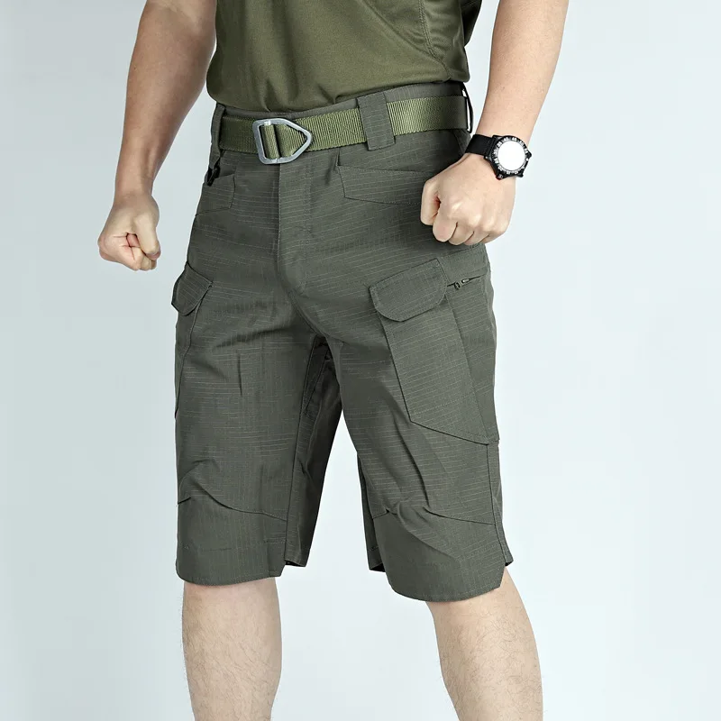 Pantalones cortos tácticos impermeables para hombres, pantalones cortos militares de combate SWAT resistentes al desgaste, pantalones cortos de carga de secado rápido, 6XL, Verano - imagen 4