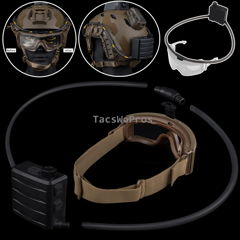Antivaho para gafas tácticas con ventilación para airsoft y esquí - imagen 3