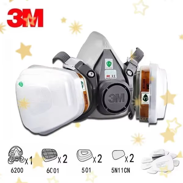 3M 6200 máscara antigás media reutilizable para vapores tóxicos - imagen 2