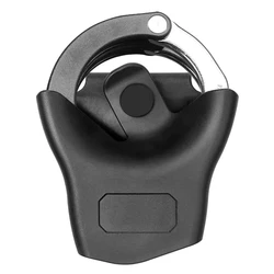 Funda para esposas, grilletes, funda para esposas, cadena con bisagras, esposas para cinturón de servicio, bolsa de soporte para grilletes para aplicación de la ley