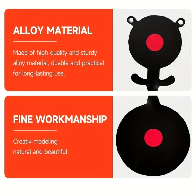 Objetivo de inserción de árbol de oso giratorio bidireccional de 3mm de espesor, paquete de práctica de objetivo de puntería y disparo al aire libre de 6,9 pulgadas - imagen 5