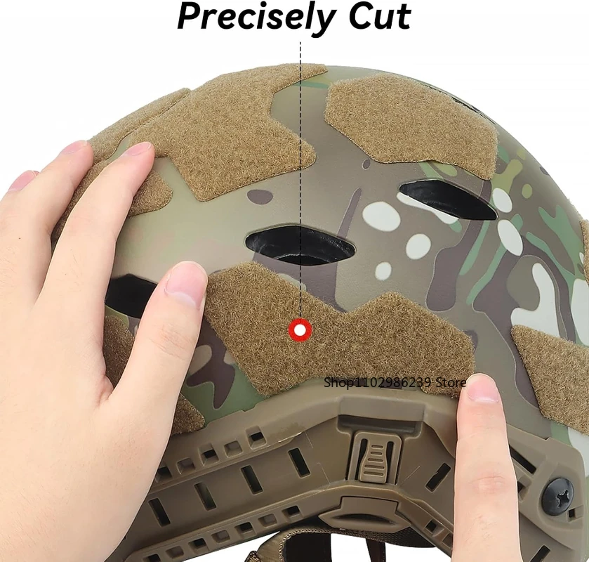 Juego de cierre de gancho y bucle para casco táctico, Kit de bricolaje para casco de corte alto rápido, 11 Uds. - imagen 3