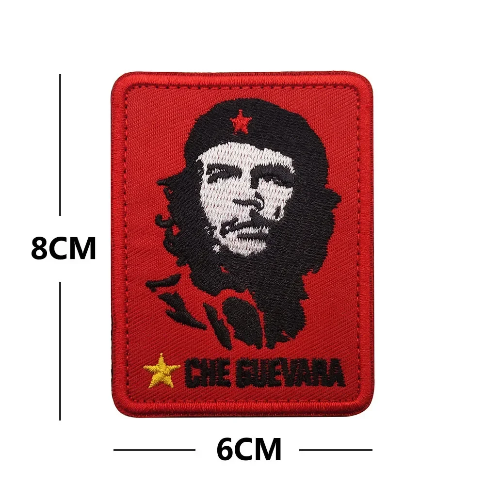 Insignia de moral de Head of Che Guevara, líder espiritual, parches bordados de gancho y bucle, brazalete táctico, pegatinas de mochila - imagen 5