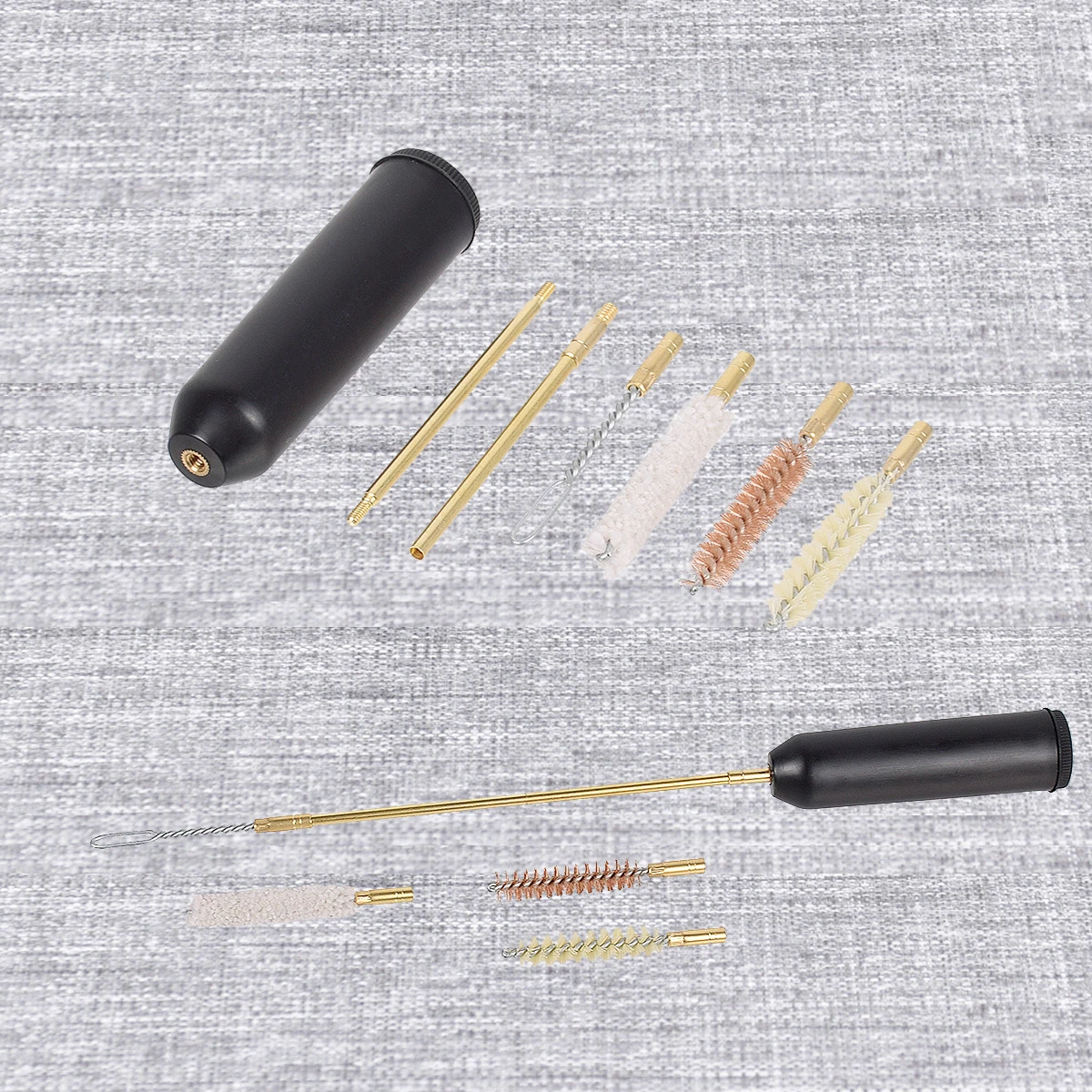 7 unids/set de pistolas. Kit de limpieza de 38/.357/9mm, cepillo de varilla de pistola, herramientas de limpieza profesionales, juego de herramientas de limpieza para G17 G19 G43 - imagen 2