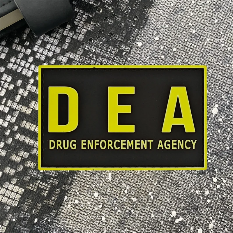 AGENCIA DE ENFORCEMENTO DE DRUG parche de PVC 3D de ropa emblema divertido Oeteldonk mochila táctica accesorios de sombrero gancho bucle DEAMilitar - imagen 5