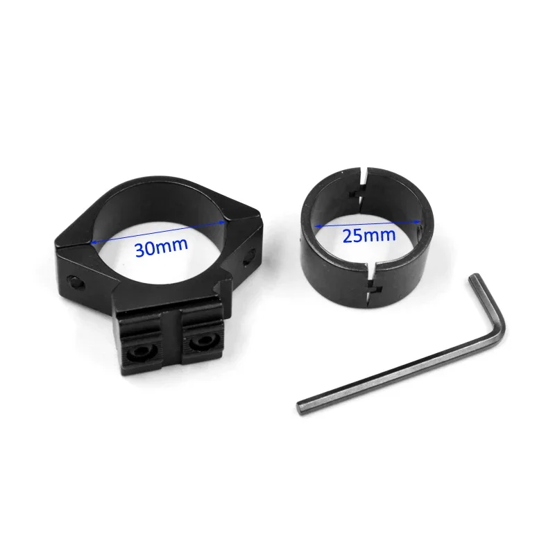 Antorcha táctica de alcance de 25mm/30mm, montaje de mira láser, accesorio adaptador de anillo de linterna RIS de 10mm/20mm - imagen 2