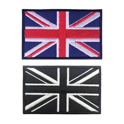 Parche bordado bandera británica - gancho y bucle, insignia militar