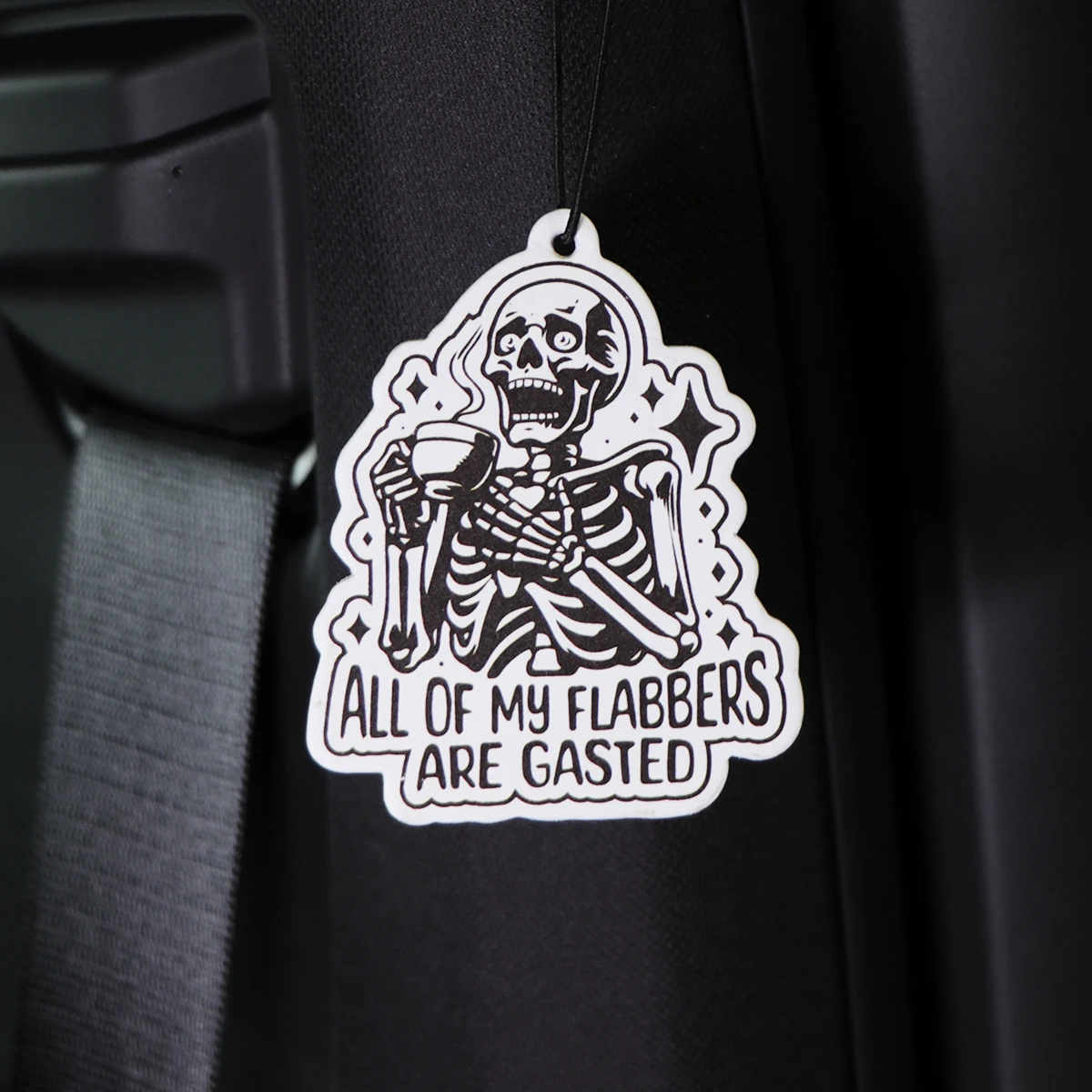 Tabletas de aromaterapia para coche, esqueleto de Halloween, colgante de fragancia Interior para coche, ambientador, decoración colgante para espejo retrovisor - imagen 4