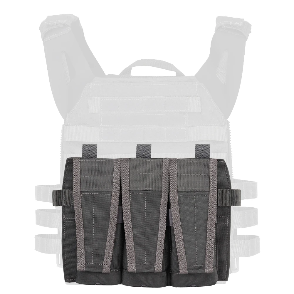 Portador de placa JPC 5.56 Bolsa triple magnética |   Portarrollos de panel frontal compatible con MOLLE |   Para accesorios de aventura de caza - imagen 3