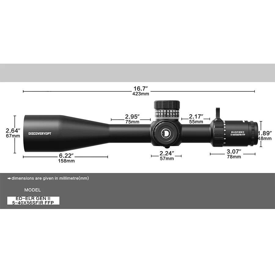 Nuevo Discovery ED GENII 5-40X56SFIR FFP MOA mira táctica superalta definición iluminada a prueba de golpes alcance primer plano Focal R - imagen 2