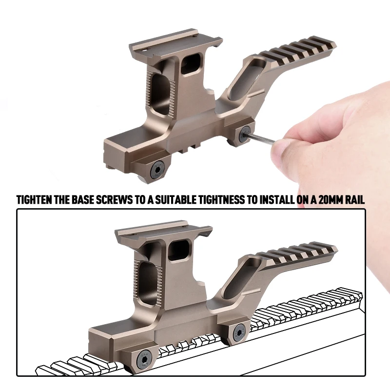 Montaje táctico de WADSN, soporte táctico de alcance de GBR, soporte de elevación de 20mm - imagen 4