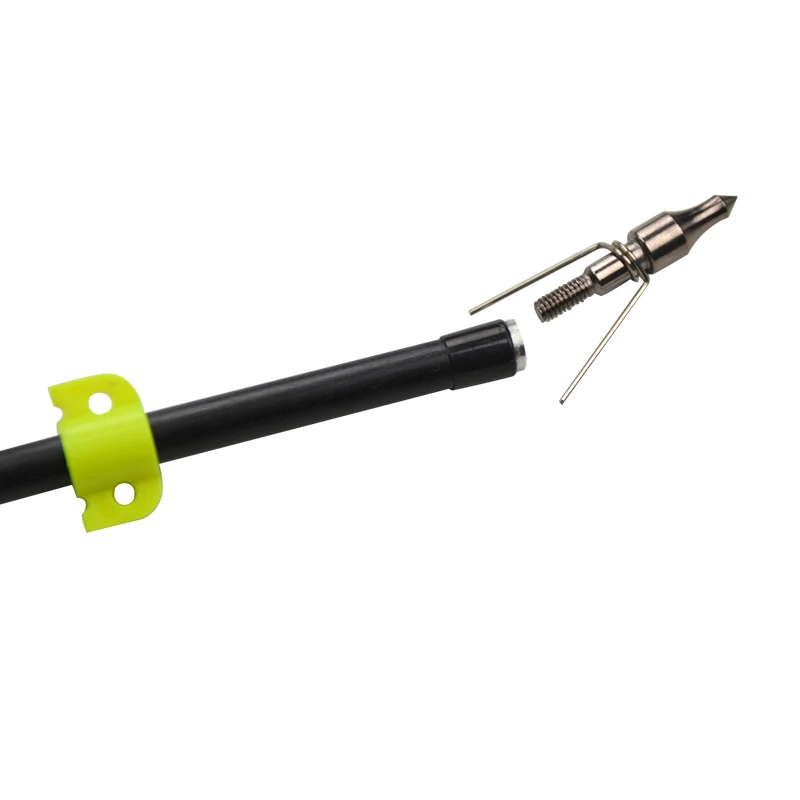 6/12 Uds flechas de pesca 31,5 ''eje de fibra de vidrio ID6mm OD8mm diapositivas de seguridad para tiro con arco caza al aire libre tiro peces pesca con arco - imagen 3
