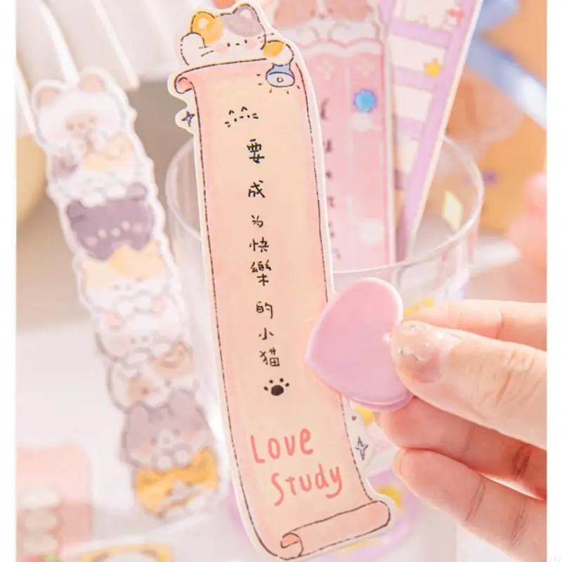 30pcs Gatito Puppy Art Illustrations Lectura marcadores Nota álbumes recortes K1KF - imagen 3