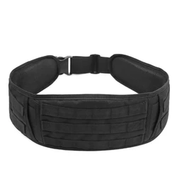 Cinturón Molle acolchado de cintura táctica para exteriores, bolsa Molle para senderismo y caza, cinturón de patrulla con soporte de carga CS para batalla de guerra ajustable