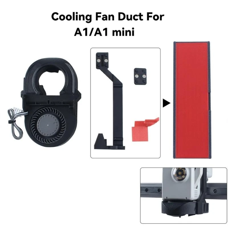 Control temperatura filamento accesorios impresora conducto ventilador nailon, K1KF - imagen 2