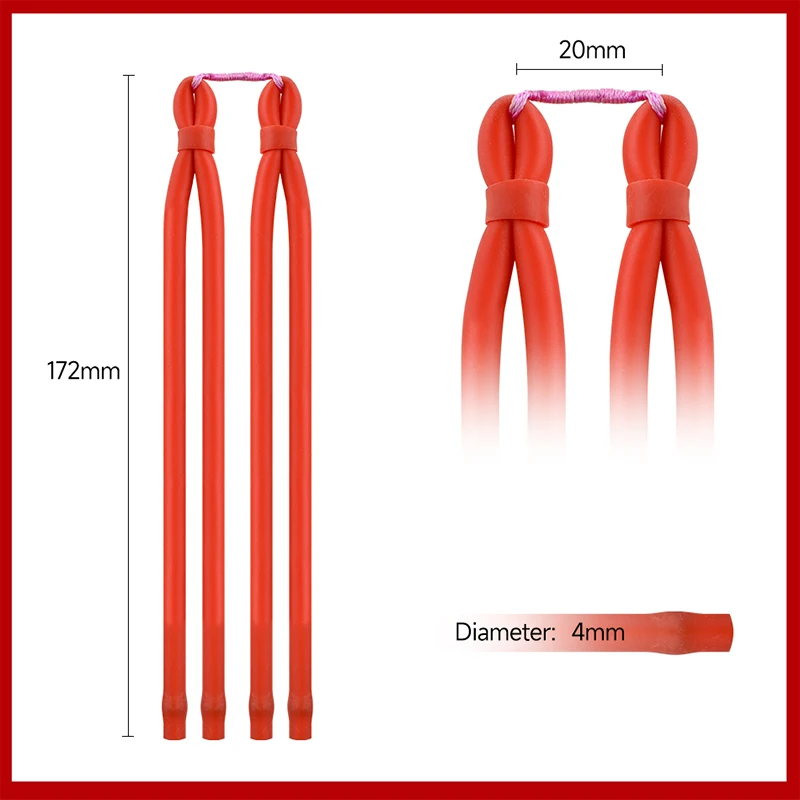 Tirachinas elástico de cuero, banda de goma de látex, potente catapulta de repuesto, tubo de tiro para pesca al aire libre, eslinga elástica - imagen 5