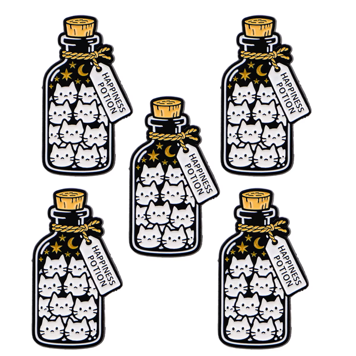 Pin esmaltado gato mago – Insignia decorativa para mochila o solapa - imagen 3