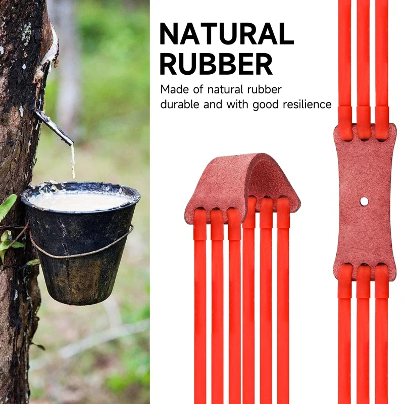 Banda de goma de 3 piezas para caza al aire libre, Bola de tarjeta atlética para lanzamiento de tirachinas con bola de acero en el interior, tirachinas elástico - imagen 2