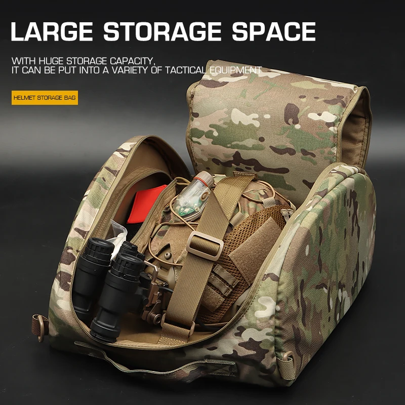 Bolsa de almacenamiento para casco táctico, paquete de mano multiusos para exteriores, motocicleta, ciclismo, senderismo, caza, equipo para casco Airsoft - imagen 4