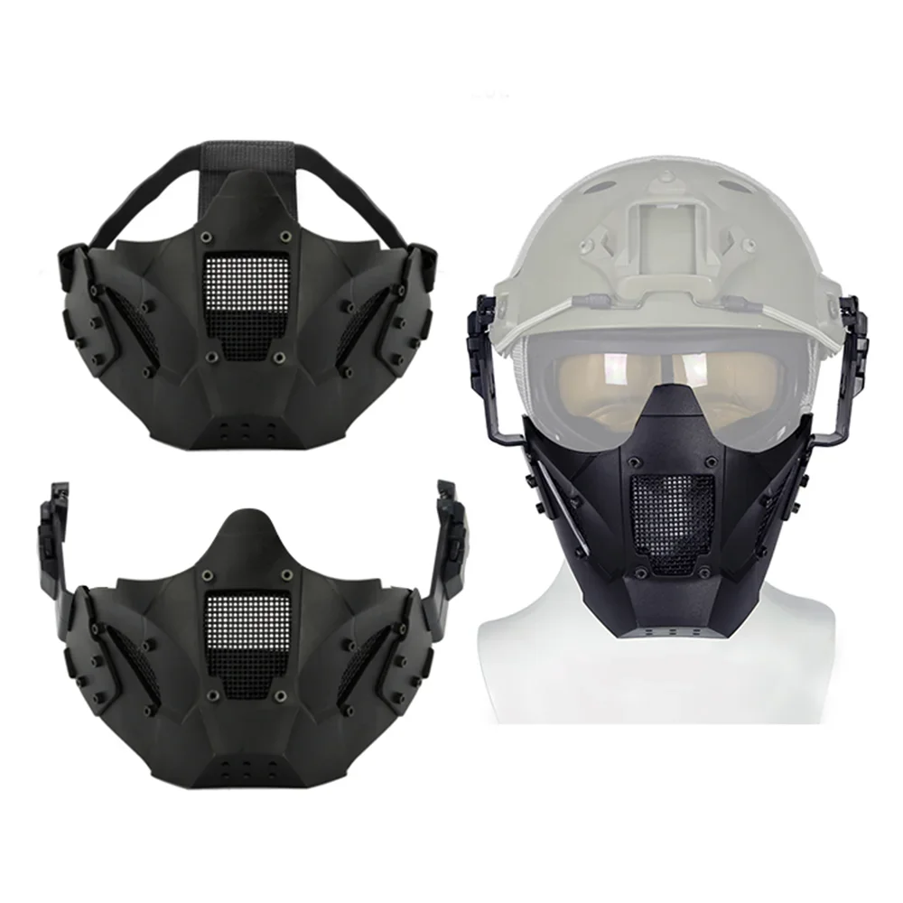 Máscara protectora táctica Airsoft Iron Warrior, media cara, máscara transpirable para caza, juego de guerra, accesorios de Paintball - imagen 2