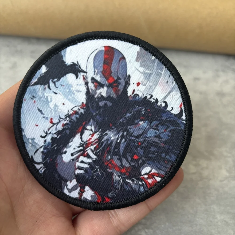 Parche táctico God of War, gancho y bucle impreso, insignia de moral militar, brazalete, pegatinas para mochila Chevron