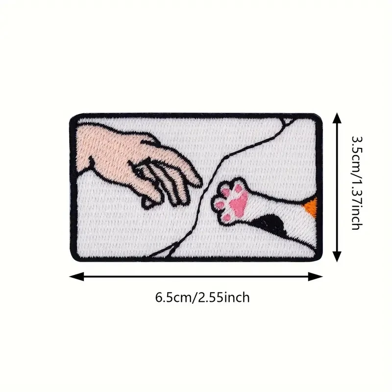 Insignia de moral creativa y novedosa de gato divertido, apliques bordados, parches de gancho y bucle, mochila, chaleco, gorras, brazalete táctico, pegatina - imagen 4