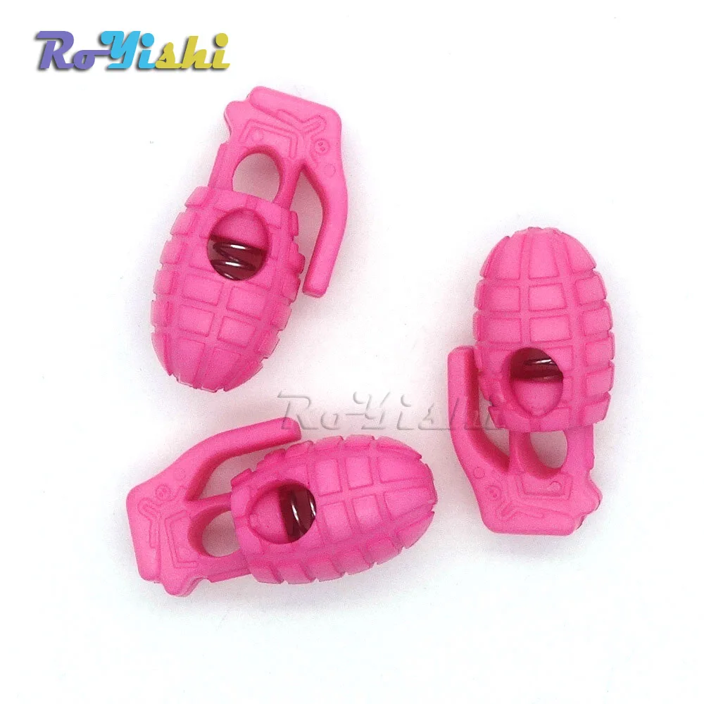 100 unids/pack mezcla de colores para recoger tapón de bloqueo de cable para palanca de estilo granada de mano de plástico Paracord - imagen 5