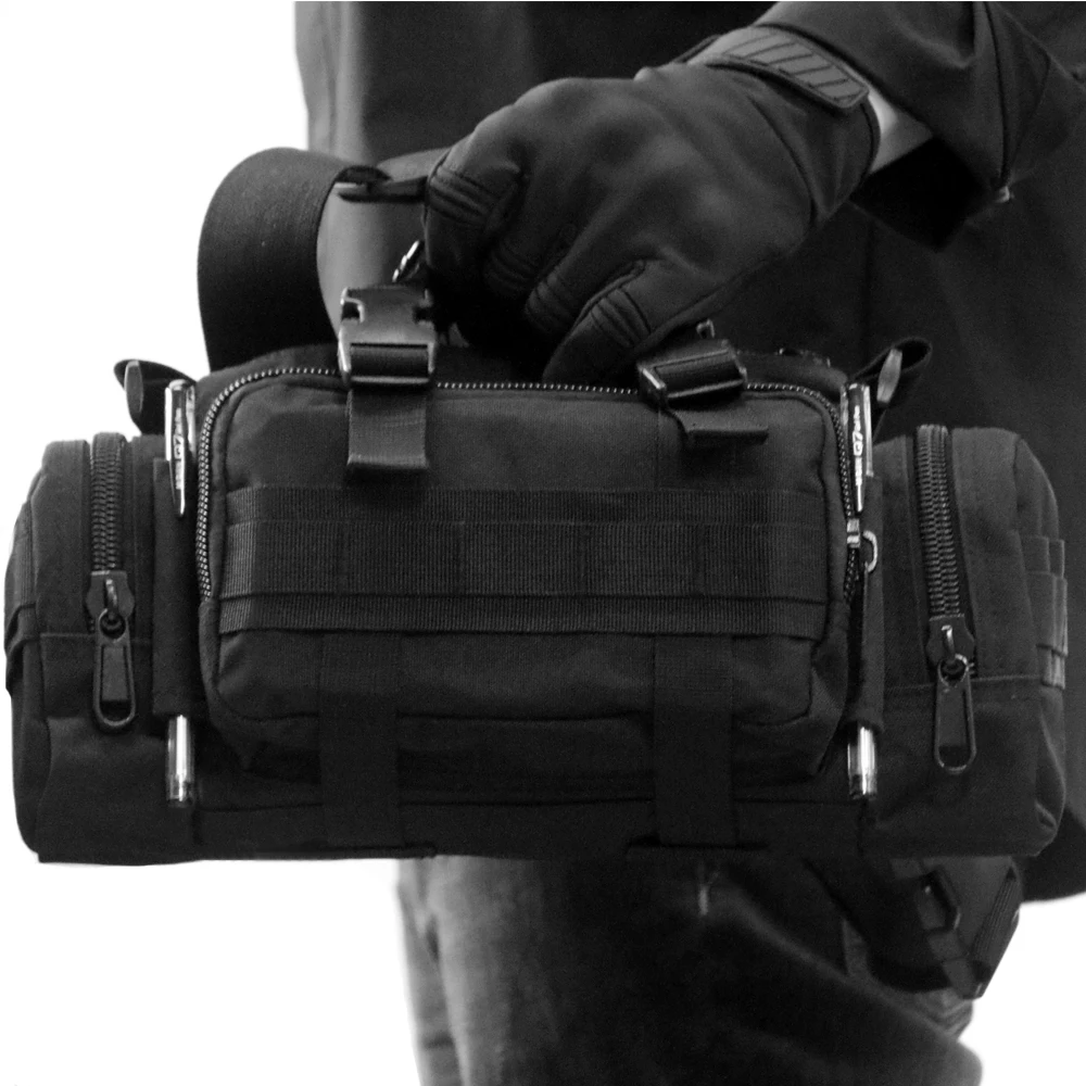 Bolsa táctica multifuncional, riñonera para deportes al aire libre, riñonera ajustable con cremallera, bolsa de almacenamiento de herramientas, bolsa para cámara - imagen 3