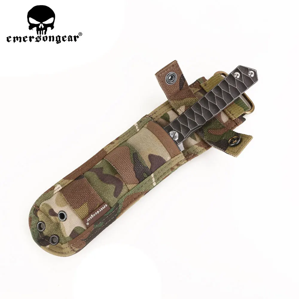 Emersongear-funda para cuchillo táctico, bolsa MOLLE Oxford para caza Airsoft, supervivencia al aire libre con hebilla de bloqueo, herramienta plegable