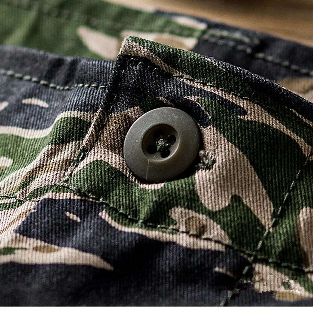 Pantalones cortos de camuflaje Tiger TCU para exteriores, uniforme de entrenamiento del Ejército de los EE. UU., Retro WW2, pantalones para correr de verano - imagen 2