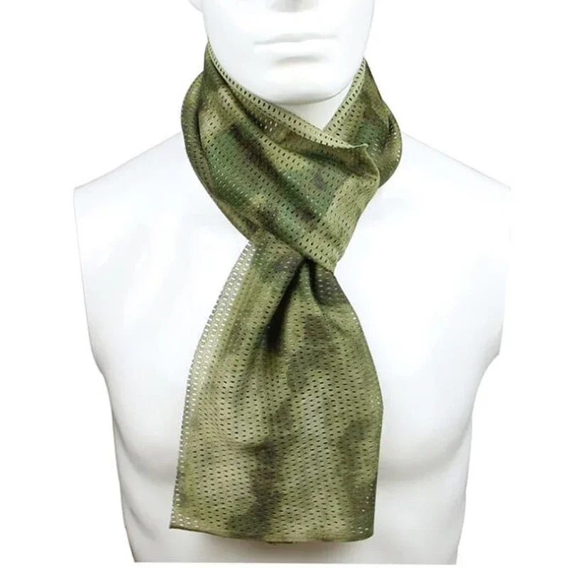 Bufanda táctica de camuflaje, bufandas de red de malla, bufandas de camuflaje, deporte al aire libre, velo facial de francotirador, juego de guerra, Camping, caza, ciclismo - imagen 4