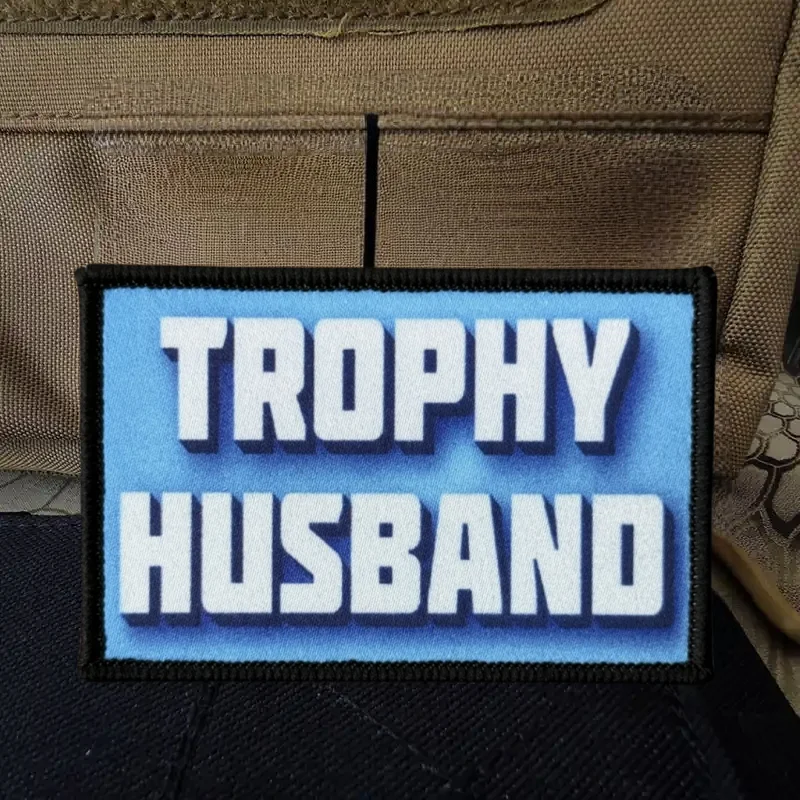 Parche con estampado de trofeo para marido, chaleco táctico, gancho y bucle, sombrero, insignia de moral, mochila, pegatinas decorativas, parches para brazalete para ropa - imagen 5