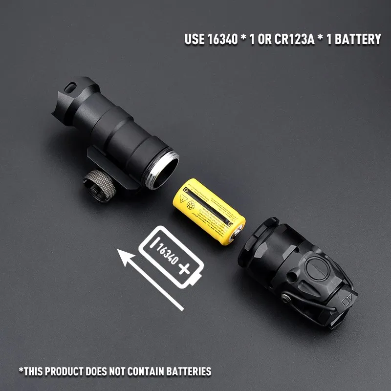 WADSN-linterna táctica militar de Metal KIJI K1-10, Luz LED blanca de 500 lúmenes, apta para riel de 20mm, para caza, Airsfot, arma, lámpara de explorador - imagen 3