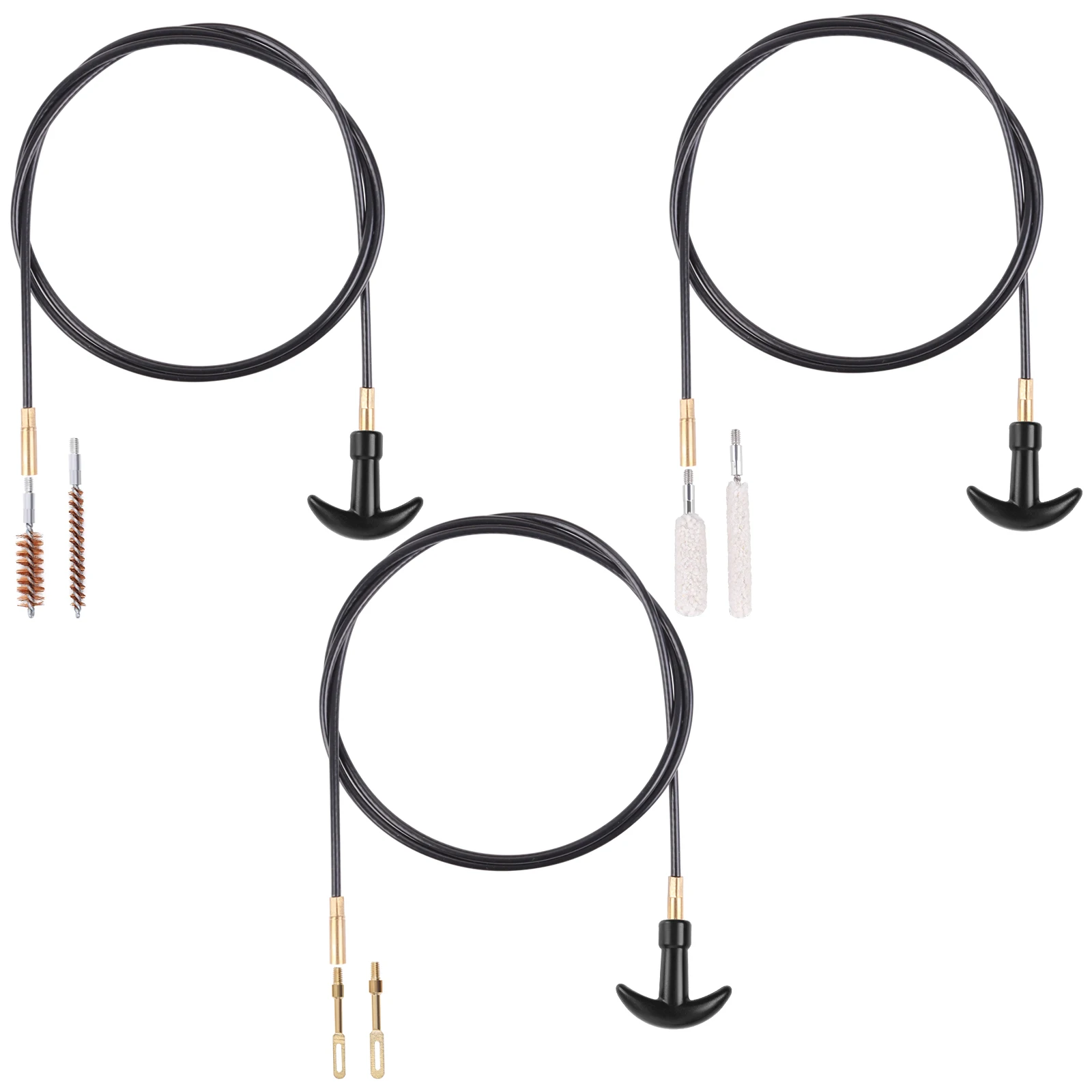 19 unids/set Kit de limpieza de pistola. 22/.27/.30/.38/.40/.45Cal 5,56mm/7,62mm/9mm cepillo de barril de pistola pistola Airsoft Rifle herramientas de limpieza - imagen 3