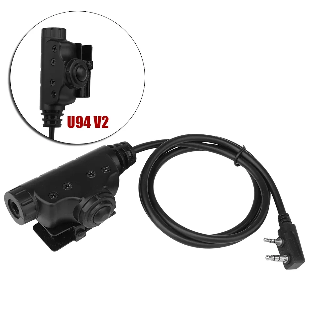 Adaptador PTT para auriculares tácticos Airsoft Kenwood (para baofeng), enchufe Icom Midland, Cable PTT para teléfono móvil, accesorio para auriculares tácticos - imagen 2
