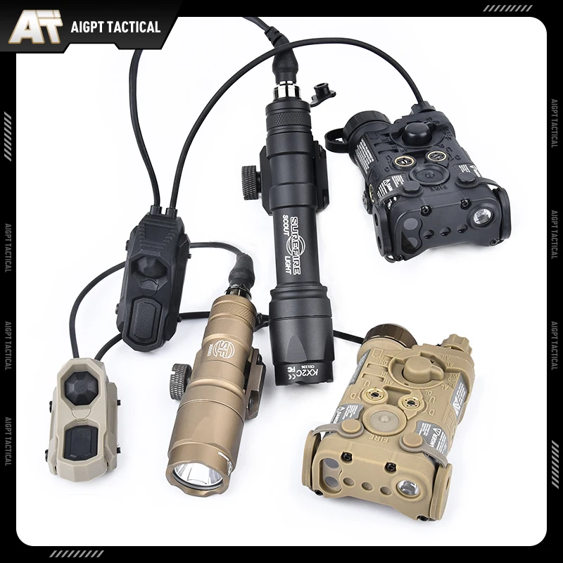 WADSN NGAL PEQ 15 DBAL-A2 rojo verde azul IR táctico Surefir SF M300 M600 linterna AR15 accesorios AXON interruptor de presión Dual - imagen 3