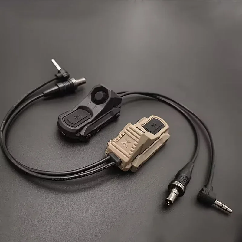 Interruptor Axon de presión táctica Airsoft, botón de Control remoto de doble función SF + enchufe trasero de 3,5 MM/2,5 MM, M300, M600, DBAL, PEQ, NGAL - imagen 5