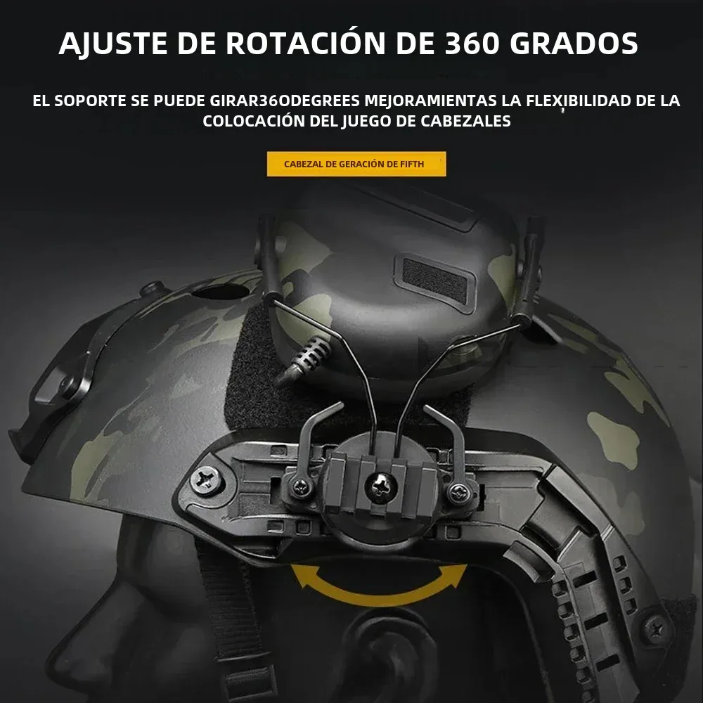 Auriculares tácticos Gen5, auriculares con cancelación de ruido sin selección para casco Militar, auriculares Baofeng Radio PTT, adaptador, auriculares móviles - imagen 4
